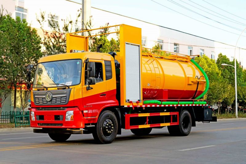 天錦15方清洗吸污兩用車，15方吸污車，湖北盈通高壓疏通車